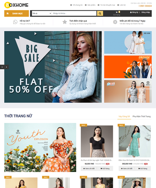 Website Thời Trang BOXHOME
